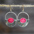 Vintage Hollow Indian Tribal Resin Dangle Earrings