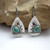 Vintage Hollow Indian Tribal Resin Dangle Earrings