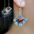Vintage Hollow Indian Tribal Resin Dangle Earrings