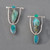 Vintage Hollow Indian Tribal Resin Dangle Earrings