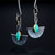Fashion Ethnic Metal Brincos Resin  Long Drop Earrings