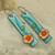 Fashion Ethnic Metal Brincos Resin  Long Drop Earrings