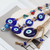 Blue Turkish Evil Eye Glass Bead Wall Hanging Pendant