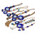 Blue Turkish Evil Eye Glass Bead Wall Hanging Pendant
