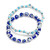 Imitation Pearl Copper Beads Adjustable Bracelet Set