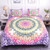 Mandala Abstract Flower Bohemian Quilt Bedding Set - size