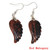 3Pairs Fashion Natural Amethyst Angel Wing Earrings