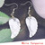 3Pairs Fashion Natural Amethyst Angel Wing Earrings