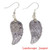 3Pairs Fashion Natural Amethyst Angel Wing Earrings