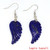 3Pairs Fashion Natural Amethyst Angel Wing Earrings
