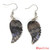 3Pairs Fashion Natural Amethyst Angel Wing Earrings