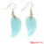 3Pairs Fashion Natural Amethyst Angel Wing Earrings