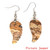 3Pairs Fashion Natural Amethyst Angel Wing Earrings