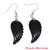 3Pairs Fashion Natural Amethyst Angel Wing Earrings