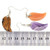 3Pairs Fashion Natural Amethyst Angel Wing Earrings