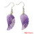 10Pairs Fashion Natural Amethyst Angel Wing Earrings