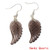 10Pairs Fashion Natural Amethyst Angel Wing Earrings