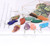 10Pairs Fashion Natural Amethyst Angel Wing Earrings