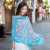 Flower Embroidered Cashmere  Scarf
