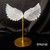 White Selenite Angle Wings With Stand Home Decoration