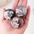 Natural Cherry Blossom Agate Crystal Sphere Energy Ball