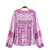 Vintage Tassel Loose Long Sleeve Beach  Blouse