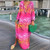 Vintage  Loose Lantern Sleeve Boho Beach Dress