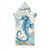 Retro Turtle Printed Poncho Microfiber Shower Towel