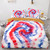 Spiral Colorful Rainbow Tie Dye Abstract Bedding - 173x218cm