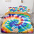 Spiral Colorful Rainbow Tie Dye Abstract Bedding - 173x218cm