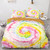 Spiral Colorful Rainbow Tie Dye Abstract Bedding - 173x218cm