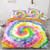 Spiral Colorful Rainbow Tie Dye Abstract Bedding - 173x218cm
