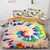 Spiral Colorful Rainbow Tie Dye Abstract Bedding - 173x218cm