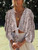 Leopard Print  Bow Long Sleeve Boho Bikini Cover-Up