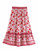 Vintage Chic Floral Tassel Elastic Waist Maxi Skirt