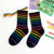 Fashion Rainbow Stripe Breathable Cotton  Long Socks 1-8 Year