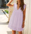 Solid Hollow Out V Neck Butterfly Sleeve Dress