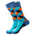 Striped Colorful Plaid Diamond Pattern Cotton Sock