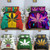 Leaves Soft Microfiber Fabric Duvet Cover Set (Multicolored)