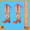 Wild Western Cowgirl - Cowboy Boots (for Feet) - 1/6 Scale Part - ZY Toys