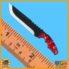 CQB Tactical Agent (Red) - Large Knife (Metal) #2 - 1/6 Scale