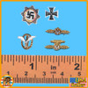 Erich Hartman Luftwaffe Pilot - Metal Badges Set #1 - 1/6 Scale
