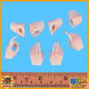 Pink Bunny Girl - Female Hands Set w Polish - 1/6 Scale Part - TBLeague