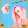 Pink Bunny Girl - Head w/ Pink Hair & Moving Eyes - 1/6 Scale Part - TBLeague