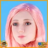 Pink Bunny Girl - Head w/ Pink Hair & Moving Eyes - 1/6 Scale Part - TBLeague