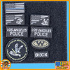 Male Los Angeles SWAT - Police Patches Set - 1/6 Scale Part - Easy Simple