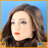 S38 - Pale Female Head w/ Brown hair - 1/6 Scale -