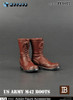 ZY WWII Boots - US M42 Brown (for Feet) #3 - 1/6 Scale -