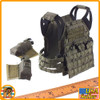 Special Forces Weapons D - Green Assault Vest Set #2 - 1/6 Scale -