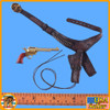 Western Cowgirl A - Leather Pistol & Belt Set #1 - 1/6 Scale -